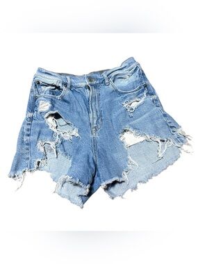 American Eagle Shorts Distressed High Rise Cut Off Raw Hem Size 4